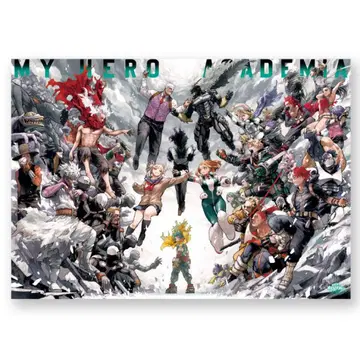 미개봉 새상품 히로아카 원화전 B2 포스터 키 비주얼 히어로VS빌런