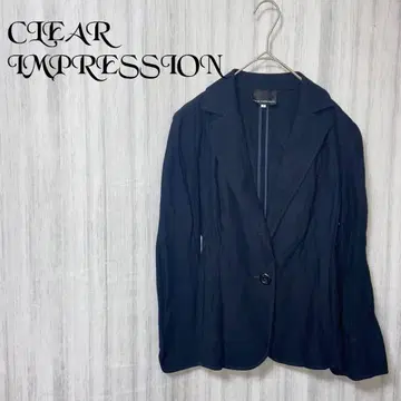 [클리어 임프레션] 긴팔 자켓 안감 없음 다크 네이비 포켓