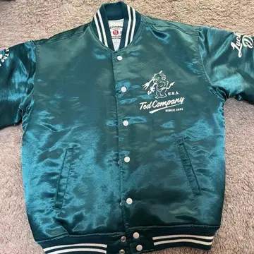 Ted Company 그린 컬러 바시티 자켓