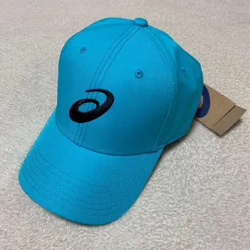 새상품 asics 아식스 캡 모자 블루 블랙 자수 로고 남성용