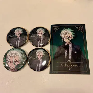 Dr.stone 이시가미 센쿠 캔뱃지 엽서 세트