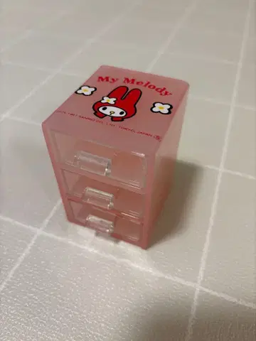 My Melody 미니 3단 서랍 핑크