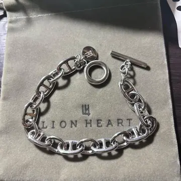 LION HEART 실버 체인 팔찌