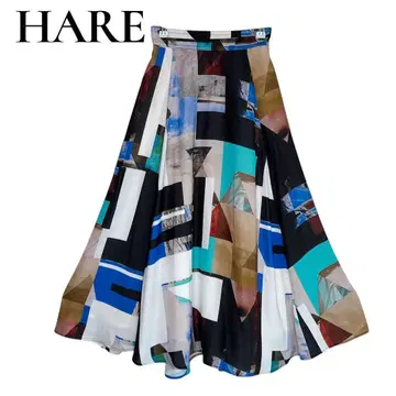 HARE 하레 콜라주 플레어 스커트 F 롱 스커트