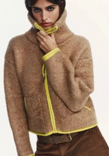 대비 마감 니트 자켓