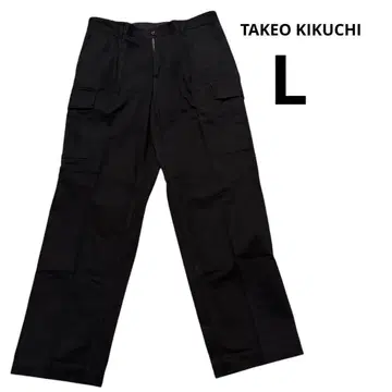 착용감 발군 다케오 키쿠치 카고 팬츠 캐주얼 블랙 L