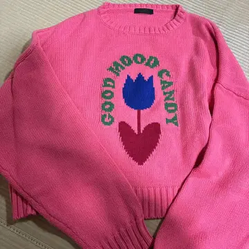 CANDY STRIPPER 핑크 니트 스웨터