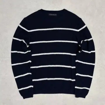 투모로우랜드 트리코 니트 스웨터 보더 하이 게이지 니트