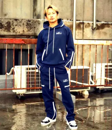 네이비 후디 팬츠 셋업