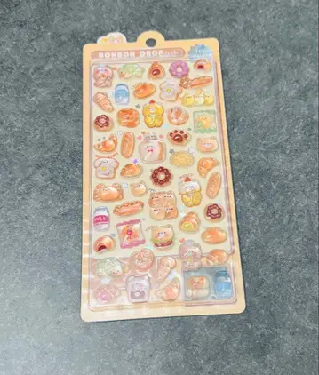 정품 따끈따끈 모자 꽁지 드롭 씰 빵집