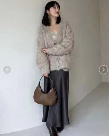 스울리 알파카 니트 가디건 아뉴앙스 anuans