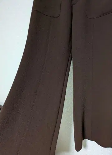 AKIRANAKA 브라운 와이드 플레어 팬츠