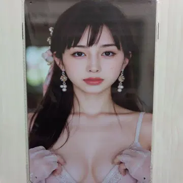 양철 간판 미녀