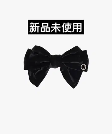 블랙 벨벳 리본 헤어 액세서리 새상품