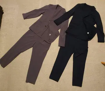 제로 프레셔 수트 (아오야마 양복) 그레이 & 네이비 S 사이즈 세트