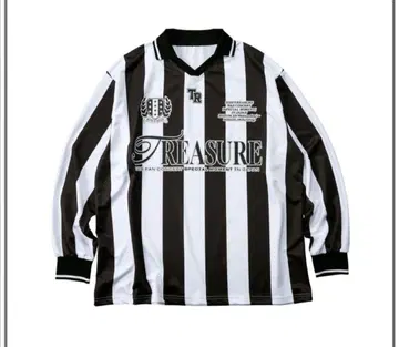 TREASURE 스트라이프 긴팔 셔츠 유니폼 BLACK