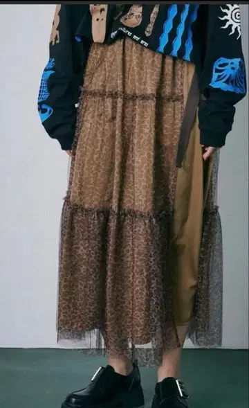 ROSE BUD 튤 레오파드 스커트 안티카 좋아하는 분께 추천