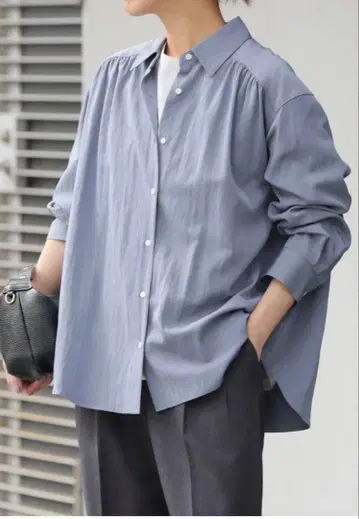 저널 스탠다드 리룸 개더 셔츠 블루