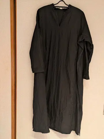 에미오와스 카프탄 롱 셔츠 S 블랙