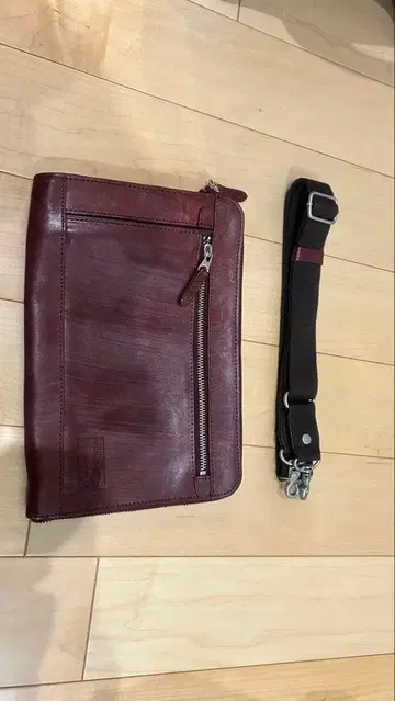 DOUTEIN 브라운 가죽 숄더백