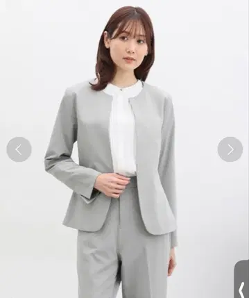 허니즈 스트레치 워셔블 노카라 자켓