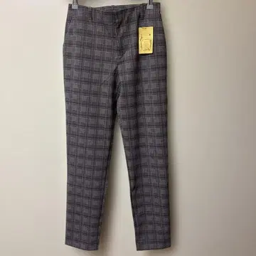 [새상품] 팬츠 스트레치 하이텐션 자카드 베이지 체크 M 인심 75