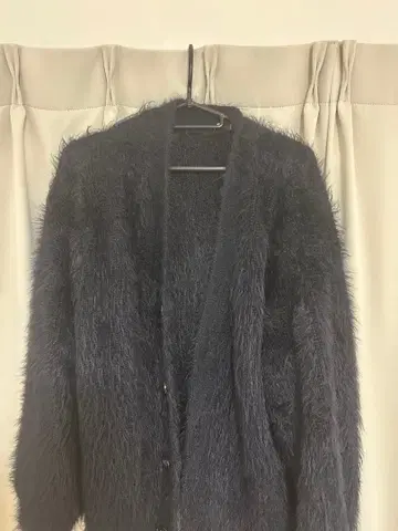 HARE 재기 니트 가디건 블랙