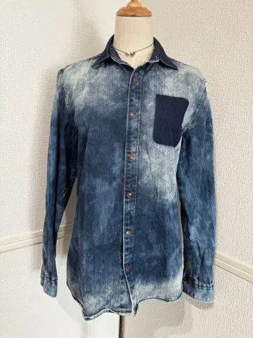 NO EXCESS 노 엑세스 긴팔 데님 셔츠 셔츠 남성용 M S