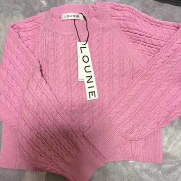 LOUNIE 핑크 니트 스웨터 프리 사이즈