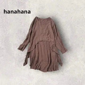 hanahana 쉬폰 원피스 레이어드 스타일 릴랙스 튜닉