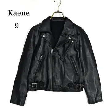 Kaene 양가죽 레더 라이더스 자켓 블랙 9