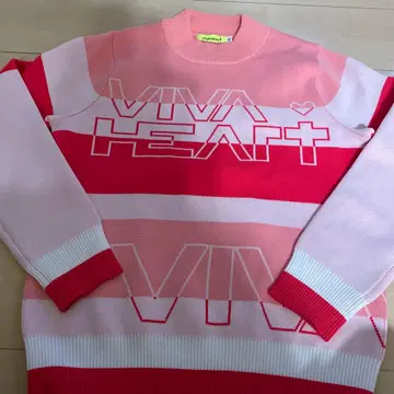 VIVA HEART 스웨터 40 핑크/레드