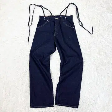 새상품급 Whim Gazette 윔 가젯 원 워시 서스펜더 데님