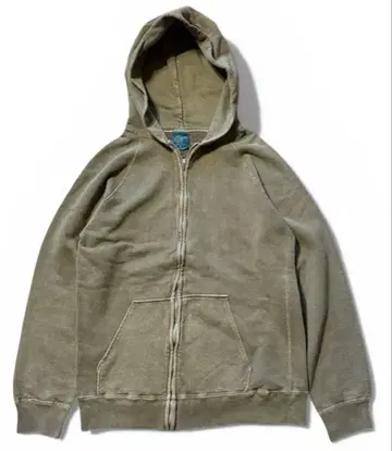 USA제 Good On 페이드 피그먼트 안료 염색 풀 집업 후드티