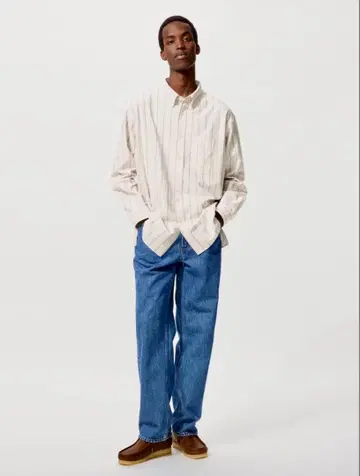 유니클로 x JW 앤더슨 옥스퍼드 셔츠 스트라이프