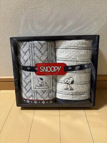 [ 미사용 새상품 ] 스누피 타월 기프트 세트 박스형