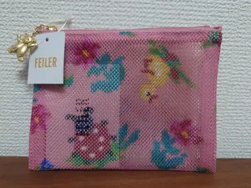 FEILER 핑크 메쉬 파우치
