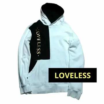 LOVELESS 풀오버 후드티 면 100% 화이트 L 사이즈