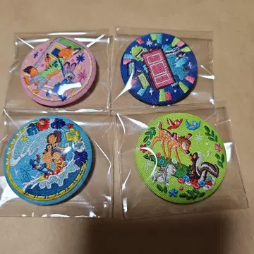 디즈니 자수 캔 배지 2 주토피아 몬스터 주식회사 밤비 스티치