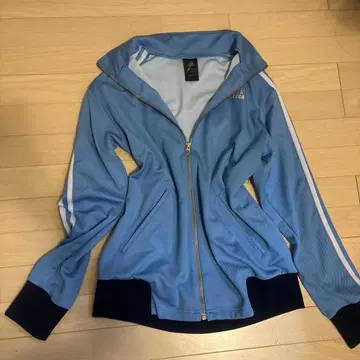 새상품급 y2k 아디다스 스카이블루 풀집업 자켓