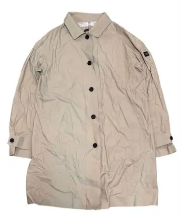 AIGLE 에이글 소매 로고 나일론 베이지 스텐카라 코트 38