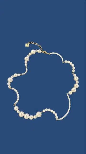 화이트 펄 불규칙 목걸이