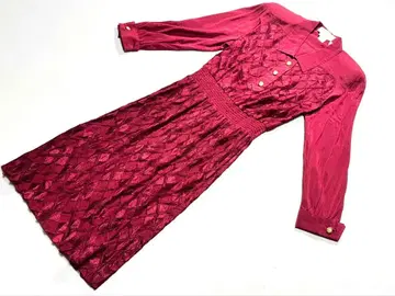 mila schon 빨간색 다이아몬드 무늬 원피스 정가 15만 엔