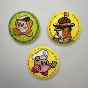 커비 카페 자수 캔뱃지