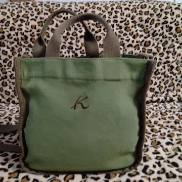 Kitamura 올리브 그린 토트백 숄더 포함