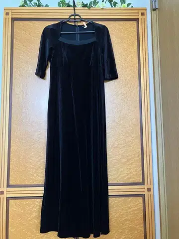 멋진 TABASA 블랙 롱 원피스