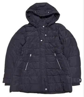 자라 블랙 퍼 후디 다운 자켓
