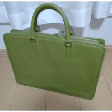 [ 미사용 새상품 ] 비즈니스 레더 팩토리 슬림 비즈니스 백 스퀘어 그린