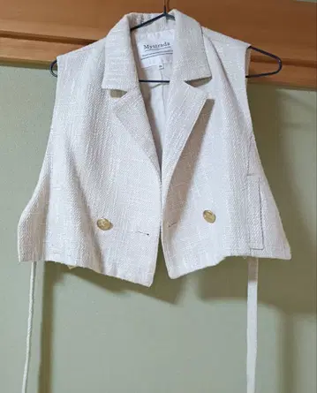 Mystrada 화이트 더블 버튼 베스트 38