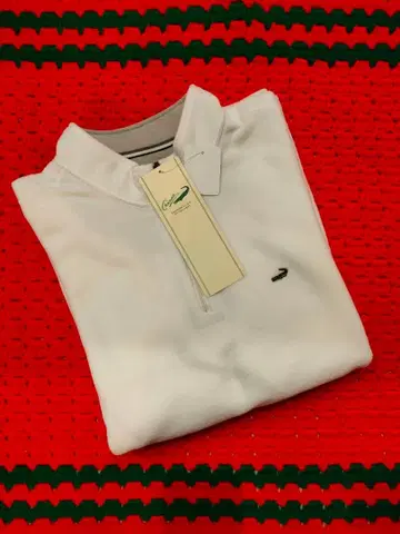 화이트 집업 피케 셔츠